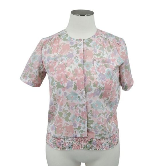 Alfred Dunner Vintage Pastel Granny Floral Short Sleeve Blouse - Picture 1 of 7